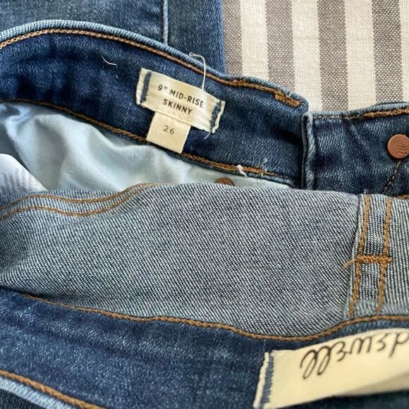 Madewell 9" Mid-Rise Skinny Jeans Button-Front Edition Size 26 - Picture 8 of 9
